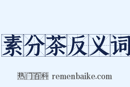 素分茶反义词是什么意思的图片